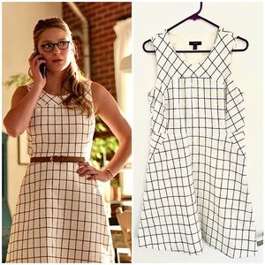 J. Crew Sleeveless A-Line Dress in Windowpane Tweed